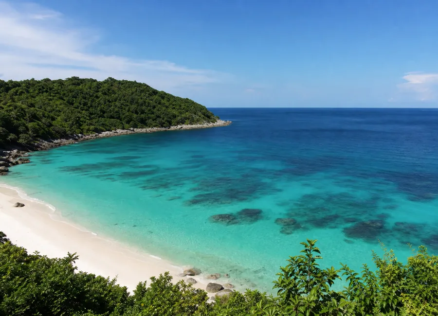 Clear water and green islands near Phuket